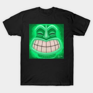 Big Mouth Retro Green Tiki! T-Shirt